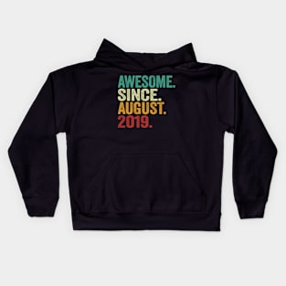 5 Awesome Since August 2019 5Th Kids Hoodie